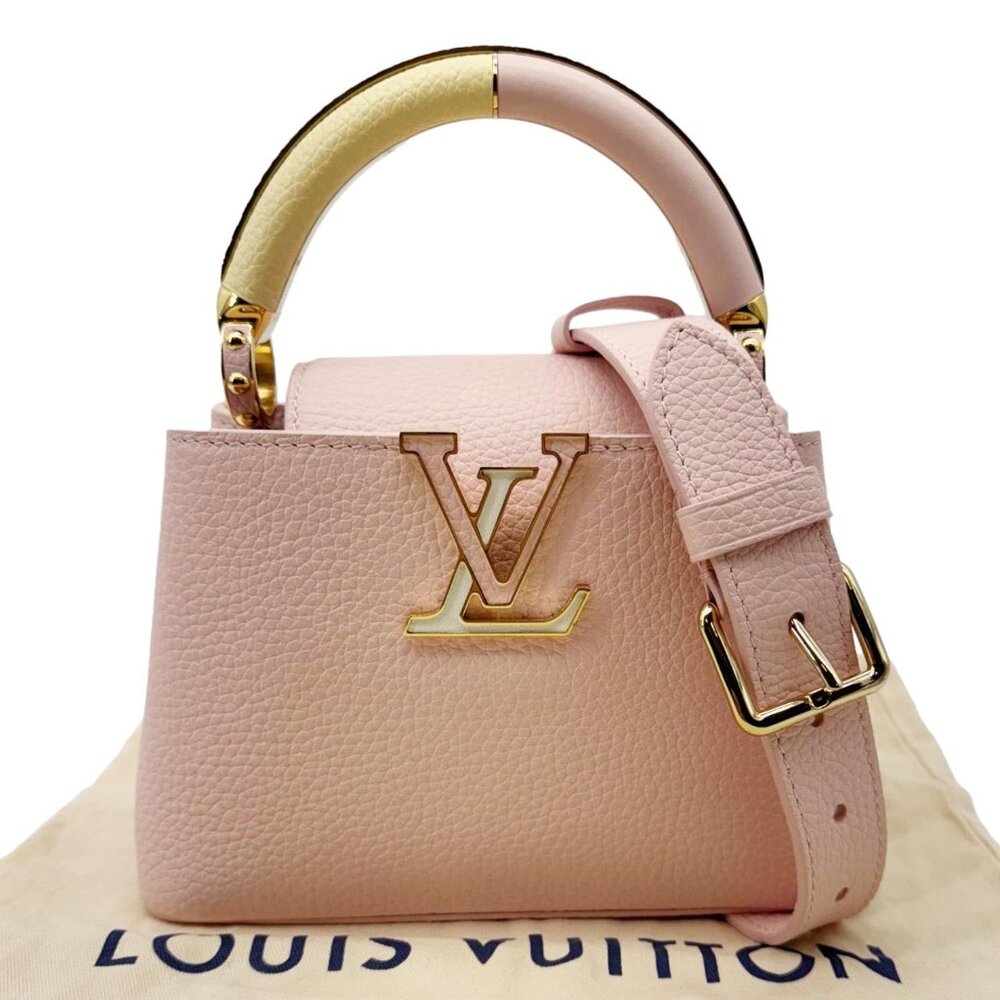 Louis Vuitton  Capucines Mini Taurillon Leather Crossbody Bag Pink - Picture 3 of 12
